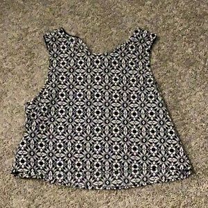Black and white crop top